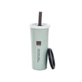 thumbnail image 1 of 450ml Creative Dual Cover Leakproof Student Water Bottle Drinking Cup with Straw, 1 of 8