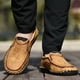 thumbnail image 5 of Zapatos de hombre Zapatos casuales Zapatos planos pequeños de cuero Primavera Zapatos bajos de cuero esmerilado Tamaño grande Zapatos hechos a mano de una sola capa Sin cordones, 5 of 6