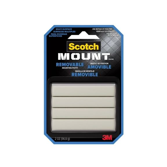 Scotch Mounting Putty, Removable, Holds 1 lb, Poster, Photo, Artwork 2 oz