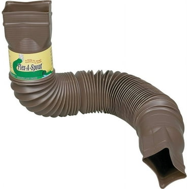 Amerimax Flex-A-Spout 85019 Downspout Extension, 22 to 55 in L Extended, Vinyl, Brown