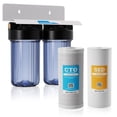 thumbnail image 1 of Max Water 2 Stage 10x4.5 Inch All Clear Water Filtration System for Whole House, 1 of 7
