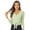 Light Green, variant on YEAHDOR Womens Solid Color Ballet Dance Wrap Tops V Neck Long Sleeve Crisscross Cardigan Light Green L