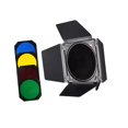 thumbnail image 1 of Rejilla de nido de para video con flash Barndoor, ángulo ajustable, estable, profesional (rojo, amarillo, azul, verde), filtros de gel, difusor, 1 of 8