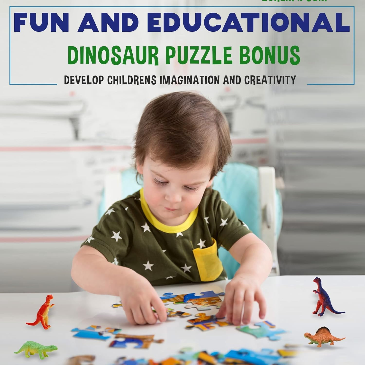 Mineral Me Bath Bombs for Kids with Toys Inside Plus Dinosaur Puzzle - Set of 9 w/ Mild Fruity Scent