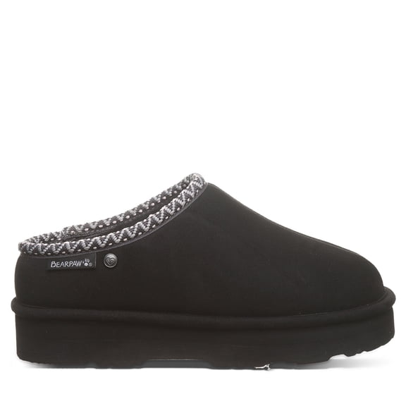 BEARPAW Women's Martis Vegan Black/Black Size 10 | Women's Slipper | Women's Shoe | Comfortable & Lightweight