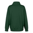 thumbnail image 4 of Mock Neck Sweatshirt for Women 2026 Cute Crew Neck Long Sleeve Sweatshirt Fall Winter Fashion Outfits Clothes Dark Green 3XL, 4 of 8