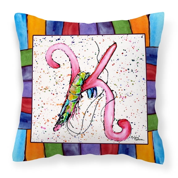 Carolines Treasures 8434-KPW1414 Beach and Seafood Decorative Canvas Fabric Pillow 8434 14Hx14W multicolor