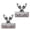 2PCS, variant on Hunting Special Edition 3D Chrome Metal Car Emblem, SUV Truck Badge, Metal stags heads car emblem for hunters, classic rustic vintage decor and outdoor vehicle accessory