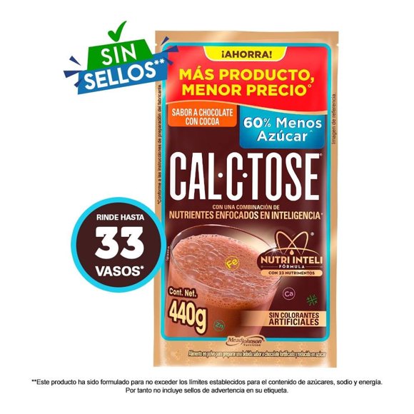 Chocolate en polvo Cal C Tose 60% Menos Azúcar 440 g