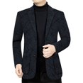 thumbnail image 1 of Traje de primavera y otoño para hombre de mediana edad, traje casual de una pieza para papá delgado, ropa superior, chaqueta de traje para hombre sin planchar, 1 of 2