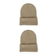 thumbnail image 2 of Sonducket Gorros de lana Gorros de punto Ajustable Otoño Skullcap Moda Multifuncional A prueba de viento Casual Accesorios para el cabello Beige Beige 2piezas Sonducket CBP268715, 2 of 5