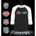 thumbnail image 2 of Shop4Ever Men's Men's Skeleton Hands Breast Cancer Awareness Raglan Baseball Shirt Small Black/White, 2 of 4
