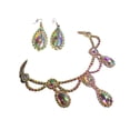 thumbnail image 4 of Pendientes Fernando Conjunto de joyas Accesorios de vestuario Declaración brillante Gota de lágrima para fiesta de graduación boda Estilo A, 4 of 8