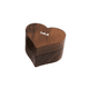 thumbnail image 1 of Caja Corazón De Madera Nogal Para Anillos De Boda Compromiso Café, 1 of 5