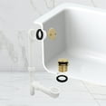 thumbnail image 2 of Westbrass 14" White Polypropylene Tip-Toe Drain Bathtub Assembly with 2-Hole Overflow, Polished Brass, 2 of 15