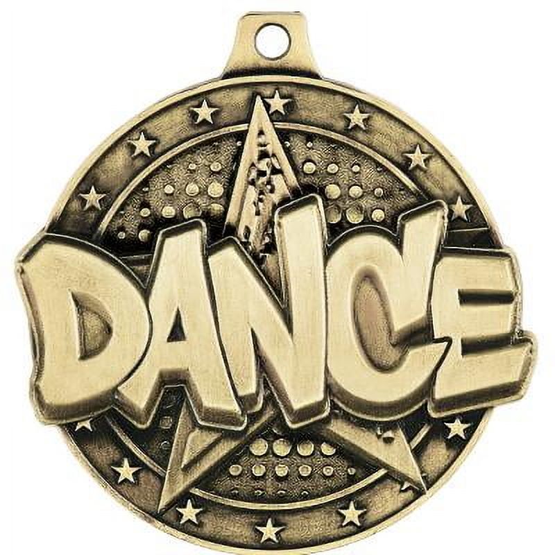 Dance Medals, 2" Gold Diecast Dance Medal Award 20 Pack