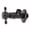 Black, variant on Suodoka Solid Brass Angle Stop Valve Antique Bronze Retro Thickened Water Shut Off Valve (3.9 inches / 10 cm), Explosion Proof Decorative Triangle Valve for Sink Toilet Faucet