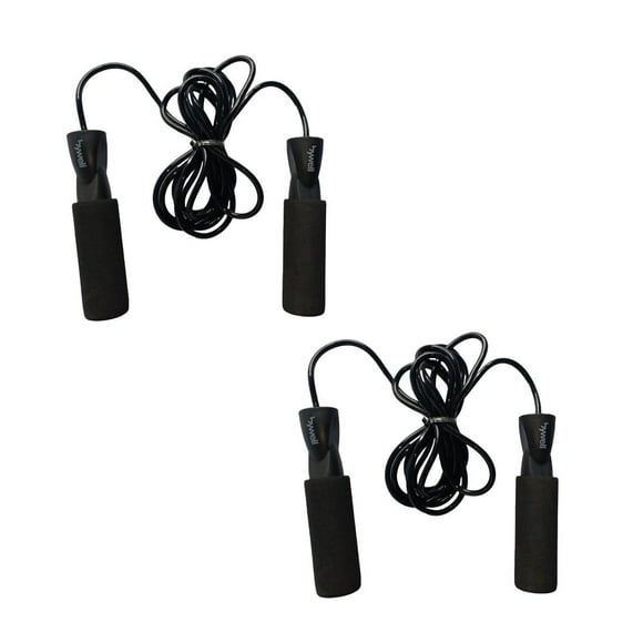 Pack 2pz Cuerda Para Saltar Bywell Con Antideslizantes Negro