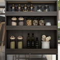 thumbnail image 4 of KULAGAGA Kitchen Island Storage Cabinet with 2 Drawers and Open Shelves for Dinning Room, 4 of 7