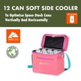 thumbnail image 4 of Ozark Trail Coated Soft Side Cooler with Removable Hardliner, 12 Can, 8 Quart Capacity, Summer Vibes Collection,Coral, 4 of 9