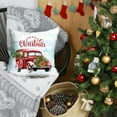 thumbnail image 3 of Merry Christmas Vintage Red Car Thow Pillow Cover, 3 of 4