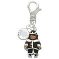 thumbnail image 2 of Delight Jewelry Silvertone Pilgrim Boy - Silvertone Clip on Charm with Clear Crystal Drop, 2 of 4