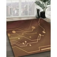 thumbnail image 3 of Ahgly Company Machine Washable Indoor Square Transitional Red Area Rugs, 4' Square, 3 of 7