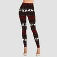 thumbnail image 2 of Fiaer Womens Christmas Leggings Oversized Xmas Yoga Pants Cute Graphic High Waisted Slim Fit Tight Trousers Brick Red XXXL, 2 of 7