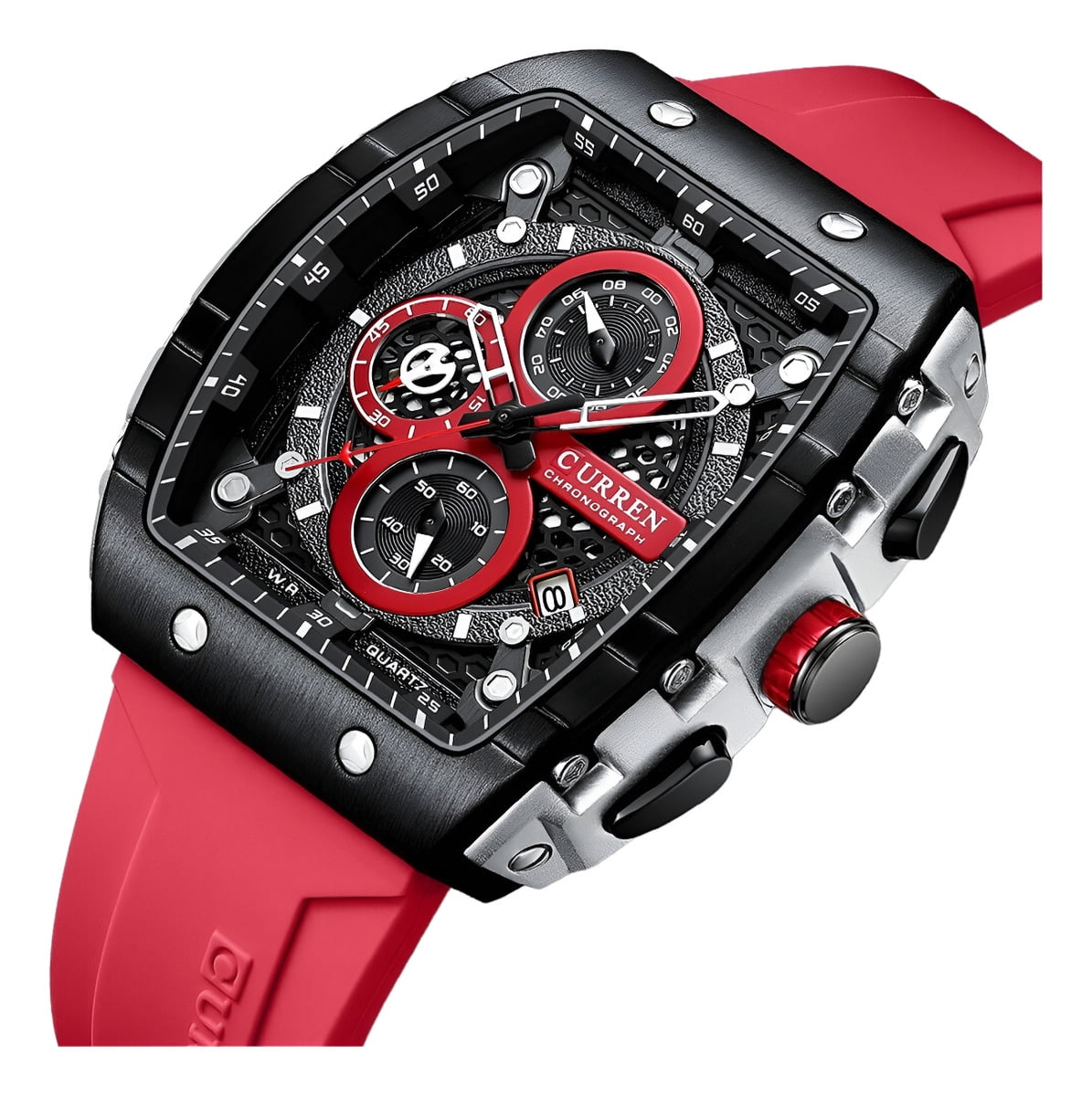 Reloj Curren Cuadrado Fashion Hombre Deportivo Cronógrafos