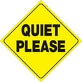thumbnail image 2 of Voss Signs 451 Qp Yr Yellow Plastic Reflective Sign 12" - Quiet Please, 2 of 2
