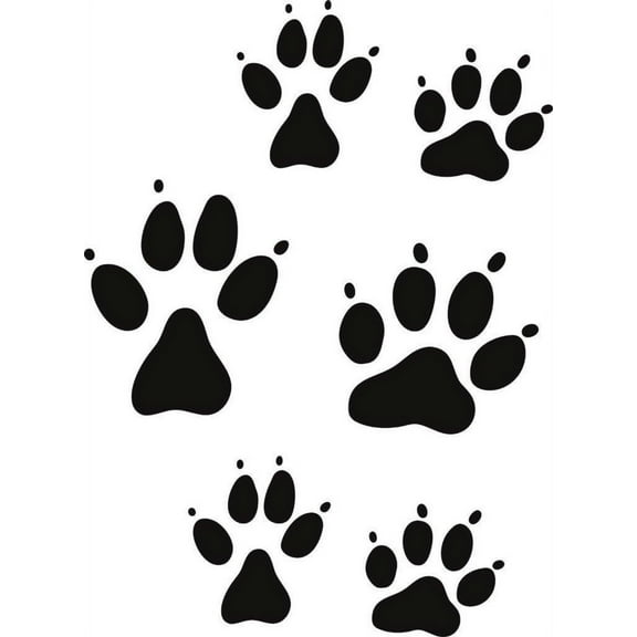 Custom Wall Decal Cat - Dog - Claws - Animal Paw Prints 12"X12" - - Vinyl Wall Sticker