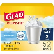 Glad Small Trash Bags OdorShield White Trash Bags -