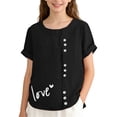 thumbnail image 1 of Vêtements Garçon T-Shirt Graphique à Col Rond Fille Tenues d'Été Filles T-Shirts 13-14 Ans, 1 of 3