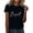 Black, variant on Womens Tops Bride Bridesmaid Crew Neck Cotton Tee Summer Tops for Women