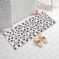 thumbnail image 2 of White Cow Spot Pattern Bathroom Rugs Mat,Non Slip Microfiber Bathroom Rug,Rubber Backing,Soft Bathroom Mats for Bathroom Floor,Tub and Shower,60x24in(150x60cm), 2 of 5
