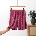 thumbnail image 3 of yillto Women's Plus Size Pajama Shorts Elastic Waist Loungewear Loose Bottoms Soft Comfy Sleepwear Pjs, 3 of 7