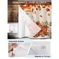 thumbnail image 3 of No Hook Cloth Fabric Shower Curtain with Snap in Liner, Autumn Pumpkin Waterproof Shower Curtains Set with See Through Top Window, Thanksgiving Fall Maple Leaf Sunflower Bath Curtains Shower 72"x84", 3 of 6