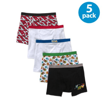 Boys Boxer Briefs Underwear 5 Pack Soft Cotton Kids Shorts Set 