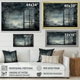 thumbnail image 4 of Designart "Midnight Gothic Window Winter's Tale II" Landscapes Framed Wall Art Decor - Traditional Grey Winter Landscape Living Room Framed Canvas Art, 4 of 6