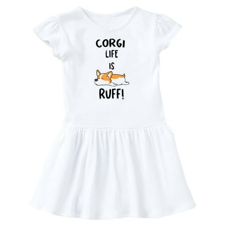 

Inktastic Corgi Life is Rough Gift Baby Girl Dress