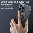 thumbnail image 6 of ELEHOLD Magnetic Phone Ring Holder Stand with N52 Magnets, 360° Rotating Kickstand Grip, Foldable Metal Ring for iPhone 16/15/14/13/12, Mag Safe-Compatible Finger Grip Mount,Black, 6 of 6
