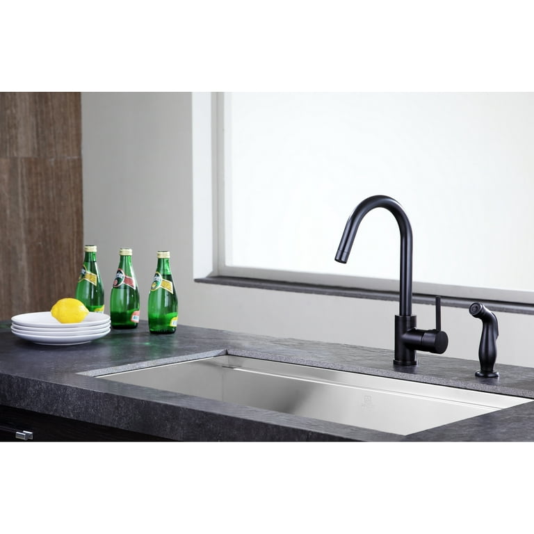 Farnese Single-Handle Standard Kitchen Faucet with Side Sprayer in Oil Rubbed Bronze Farnese Single-Handle Standard Kitchen Faucet with Side Sprayer in Oil Rubbed Bronze
