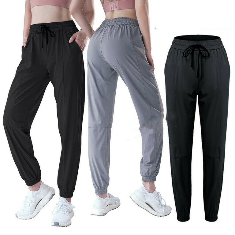 Women's Trousers Spandex Outdoor Joggers Hiking Pants Athletic Workout  Casual Sweatpants, Gray, XL