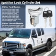 thumbnail image 2 of Cilindro de bloqueo de encendido Unique Bargains No.F1AZ11582A/F1AZ11582B para Ford E-150 E-250 E-350 1992-1995 para Lincoln para Continental 93-95 con 2 llaves, 2 of 4