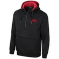 thumbnail image 2 of Men's Colosseum Black Arkansas Razorbacks Half-Zip Hoodie, 2 of 3