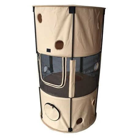UPC: 0858342144155 | Pet Life Climbertree Obstacle Play-Active Collapsible Cat House