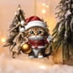 thumbnail image 3 of Christmas Kitty Car Pendant Backpack Pendant Christmas Home Decoration, 3 of 3