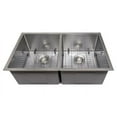 thumbnail image 3 of ZLINE Anton 33 Inch Undermount Double Bowl Sink in DuraSnow Stainless Steel (SR50D-33S), 3 of 7