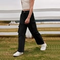 thumbnail image 4 of JTSRKL Girls Cargo Pants Baggy Y2K Kids High Waist Sweatpants Flap Loose Fit Straight Wide Leg Casual Trousers with Multi-Pockets Black 8-9 Years, 4 of 9