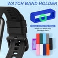 thumbnail image 3 of Uxcell Watch Band Holder Loop, Universal Silicone Watch Replacement Band Strap Keeper Parts for Smart Sport Blue 24 mm, 3 of 7
